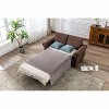 NicBex Convertible Sleeper Chair,57.5" Modern Pull-out Sofa Bed with Adjustable Backrest,2-in-1 Couches with Foam Mattress for Living Room,Brown - 4 of 4