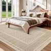 Checkered Washable Area Rugs Modern Floor Mats with Non-Slip Backing - 3 of 4