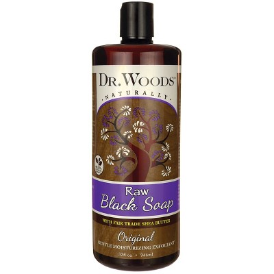 Dr. Woods Body Washes Raw Black Soap with Fair Trade Shea Butter Wash - Original - 32 fl oz