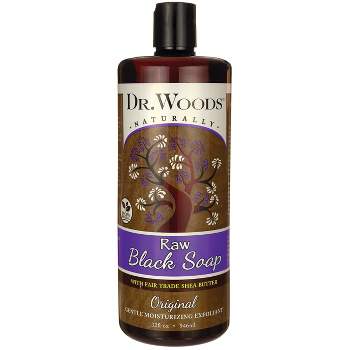 Dr. Woods Body Washes Raw Black Soap with Fair Trade Shea Butter Wash - Original 32 fl oz