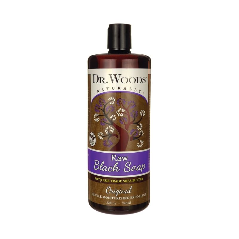 Dr. Woods Body Washes Raw Black Soap with Fair Trade Shea Butter Wash - Original 32 fl oz, 1 of 4