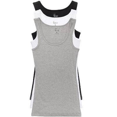 Felina Womens Cotton Ribbed Tank Top 3-pack (essentials, X-large) : Target