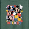 Women's - Disney - Mickey Tribute Panels Lightweight French Terry Wide Neck Long Sleeve Shirt - 2 of 4