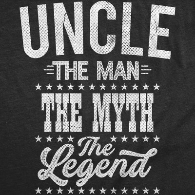 Мужские футболки Crazy Dog T-Shirts, Inc. Mens Funny T Shirts Uncle The Man The Myth The Legend Sarcastic Graphic Novelty Tee for Men - Crazy Dog Men's T Shirt Gift for Uncle Black L — фото 2