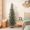 DR.Planzen 6FT Artificial Pencil Christmas Tree with Black Stand, Balsam Design Christmas Tree for Indoor Outdoor Decor - 3 of 4