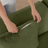 113" Modern L-Shaped Sectional Sofa, Corduroy, Deep Seats, Movable Ottoman, No Assembly - 3 of 4