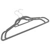 vidaXL 50 pcs Clothes Hanger Set Anti-slip Gray Velvet - 4 of 4