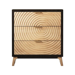 COZAYH  Farmhouse Nightstand Wood Storage Cabinet Accent Chest - 1 of 4