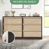 Modern Double Dresser Organizer with Large Storage, Wooden Chest of Drawers - 4 of 4