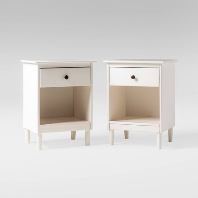 Stiva Classic Mid-Century Modern 1 Drawer Nightstand - Saracina Home