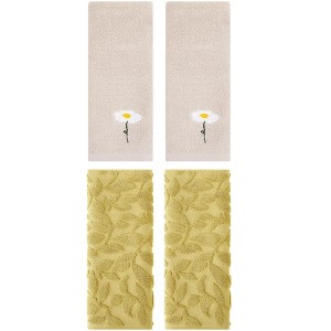 REGALWOVEN 4 Pcs Bathroom,Kitchen Cotton Soft Absorbent Cotton Hand Towels - 1 of 4