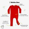 Bellabu Bear Baby Winterberry Red Bamboo Convertible Footie - 2 of 4
