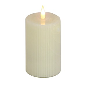 7" HGTV LED Real Motion Flameless Ivory Candle Warm White Lights - National Tree Company - 1 of 4
