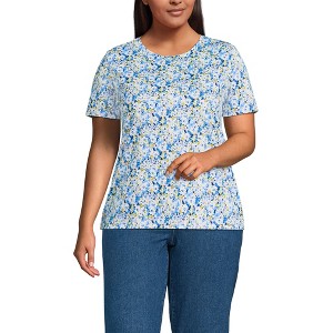 Lands' End Women's Relaxed Supima Cotton T-Shirt - 1 of 3
