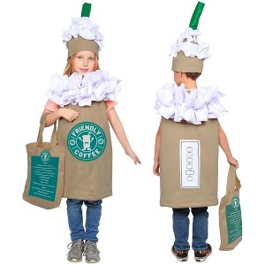 Dress Up America Coffee Costume - Cappuccino Latte Costume Set for Kids - 1 of 4