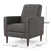 Modern Recliner Chair with Button Tufted Back,Push Back Accent Chair with Tapered Wood Legs-Maison Boucle - 4 of 4