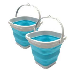 SAMMART 2.6L (0.68 Gallon) Super Mini Sqare Collapsible Plastic Bucket - 1 of 4