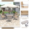 FIONECA 6-Person Outdoor Wooden Dining Set with Umbrella Hole & Removable Cushions, Antique Gray Patio Furniture for Backyard & Garden - 4 of 4