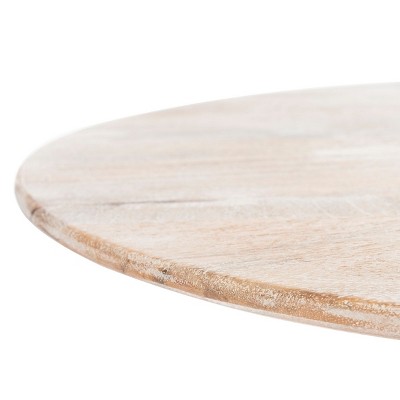 Axel 28" Gray Wash and Black Round Wood Pub Table