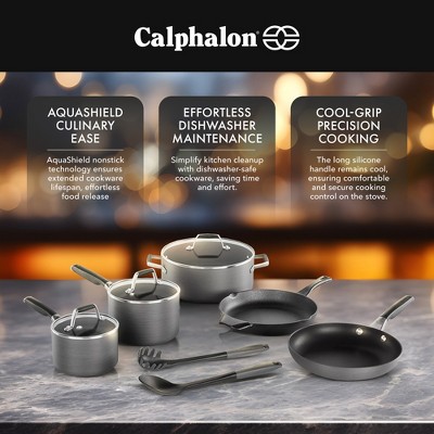 Calphalon AquaShield Nonstick 10-Piece Aluminum Cookware Set