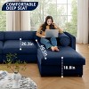 Modern Modular Sectional Sofa with Storage Ottoman 6 Seater Chenille Sofa Couch with Contemporary Cylindrica Arm for Living Room-Tanpinhause - 3 of 4