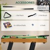 DOMETOUR Soozier 38'' Foldable Billiards Tabletop Game with Balls, Cues, Chalk, Brush, Easy Storage, Fun for Family, Game Room, Man Cave - 4 of 4