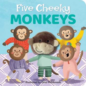 Five Cheeky Monkeys: Finger Puppet Book - (My Little Finger Puppet Books) (Board Book)