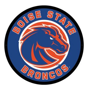 Evergreen Ultra-Thin Edgelight LED Wall Decor, Round, Boise State University- 23 x 23 Inches Made In USA - 1 of 4