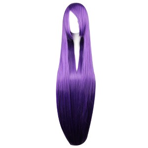 Unique Bargains Women's Human Hair Wigs 39" with Wig Cap Long Hair - 1 of 4