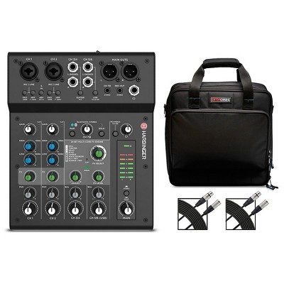 Harbinger LX8 8-Channel Analog Mixer With Gator Mixer Bag & Cables