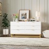 6-Drawer Dresser, Modern Wooden Bedroom Chest of Drawers With Storage Drawers, Farmhouse Style TV Stand for Living Room, Bedroom, Hallway - 3 of 4
