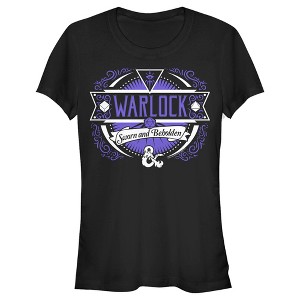 Juniors Womens Dungeons & Dragons Warlock Sworn and Beholden T-Shirt - 1 of 4