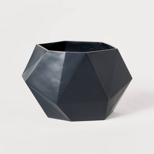 13" Wide Faceted Composite Geometric Indoor Outdoor Planter Pot - Hilton Carter for Target - 1 of 4