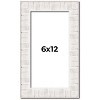 PosterPalooza | Panoramic Sculpted White Picture Frame - UV Acrylic, Foam Board Backing, Hanging Hardware - 2 of 4