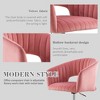 HOMEFUN Velvet Morden Cute Upholstered Task Chair - 3 of 4