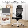 GlasFlength Task and Office Chairs with Support Armrest，Ergonomic, Adjustable，Computer Chair and Gaming Chair, Black, 23.43"*17.72"*56.29" - 4 of 4