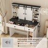 TOBILI Dressing Table Makeup Table, 43" Wide Dressing Table with Lighted Mirror and Makeup Drawer, Large Modern Dressing Table Set, White - 4 of 4