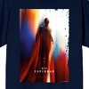 Superman Movie 2025 Look Up Poster Adult Navy Crew Neck Short Sleeve T-shirt - 2 of 4