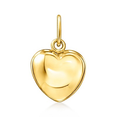 Ross-Simons 14kt Yellow Gold Puffed Heart Pendant Size 0.63