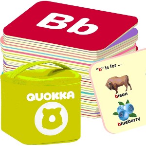 QUOKKA Flash Cards for Kids - 60/120/260 Cards ABC, Numbers & Animals, Colors, Fruits, Cars & Body Learning - 1 of 4