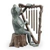 SPI Home Frog and Harp Wind Chime Garden Sculpture – Whimsical Metal Yard Decor with Musical Tube Chimes - 4 of 4