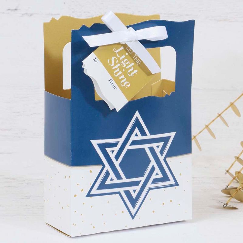 Big Dot of Happiness Happy Hanukkah - Chanukah Party Favor Boxes - 12 Count, 2 of 8