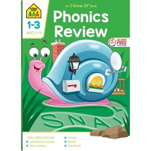 School Zone Phonics Review Grades 1-3 Workbook - (Phonics Deluxe) (Paperback) - 1 of 4