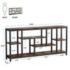 Lirago 70.9" Console Table Entryway Sofa Table with Storage Shelves Industrial Hallway Table Modern Multi-Tier Display Organizer Brown - 2 of 3