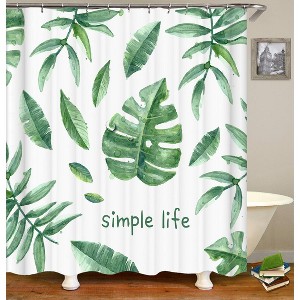 Simple Life Shower Curtains for Bathroom Waterproof Fabric Bath Curtain Durable Soft Stylish Bathroom Decor 72x72 Inch - 1 of 1