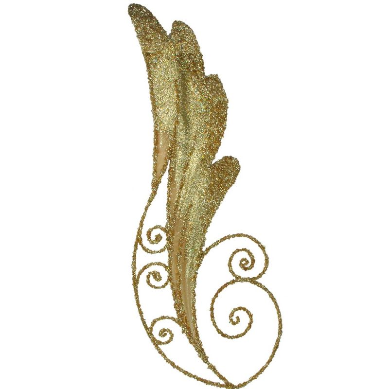Allstate Floral 24" Glittered Gold Angel Wing Artificial Spring Craft Pick, 2 of 3