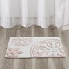 SEVOBAL Bathroom Rugs Bath Mat Rug Home Decor Carpet Shower Mat Home Decor Medallion Floral Pattern Shower Room Bathroom, Pink, 30"*20"*0.5" - 2 of 4