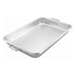 Winco Roast Pan with Straps, Aluminum, 18" x 34.5", 2.4mm thick - Silver