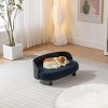 Pet Sofa,Luxury Dog Beds With Solid Wood Legs And Bent Wood Back,Dog Couch Bed,Affordable Dog Kennel,Unique Dog Beds-Cuddlewood - 2 of 4