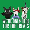 Boy's Design By Humans Dog Halloween - We're Only Here For The Treats By PedigreePrints T-Shirt - 2 of 3